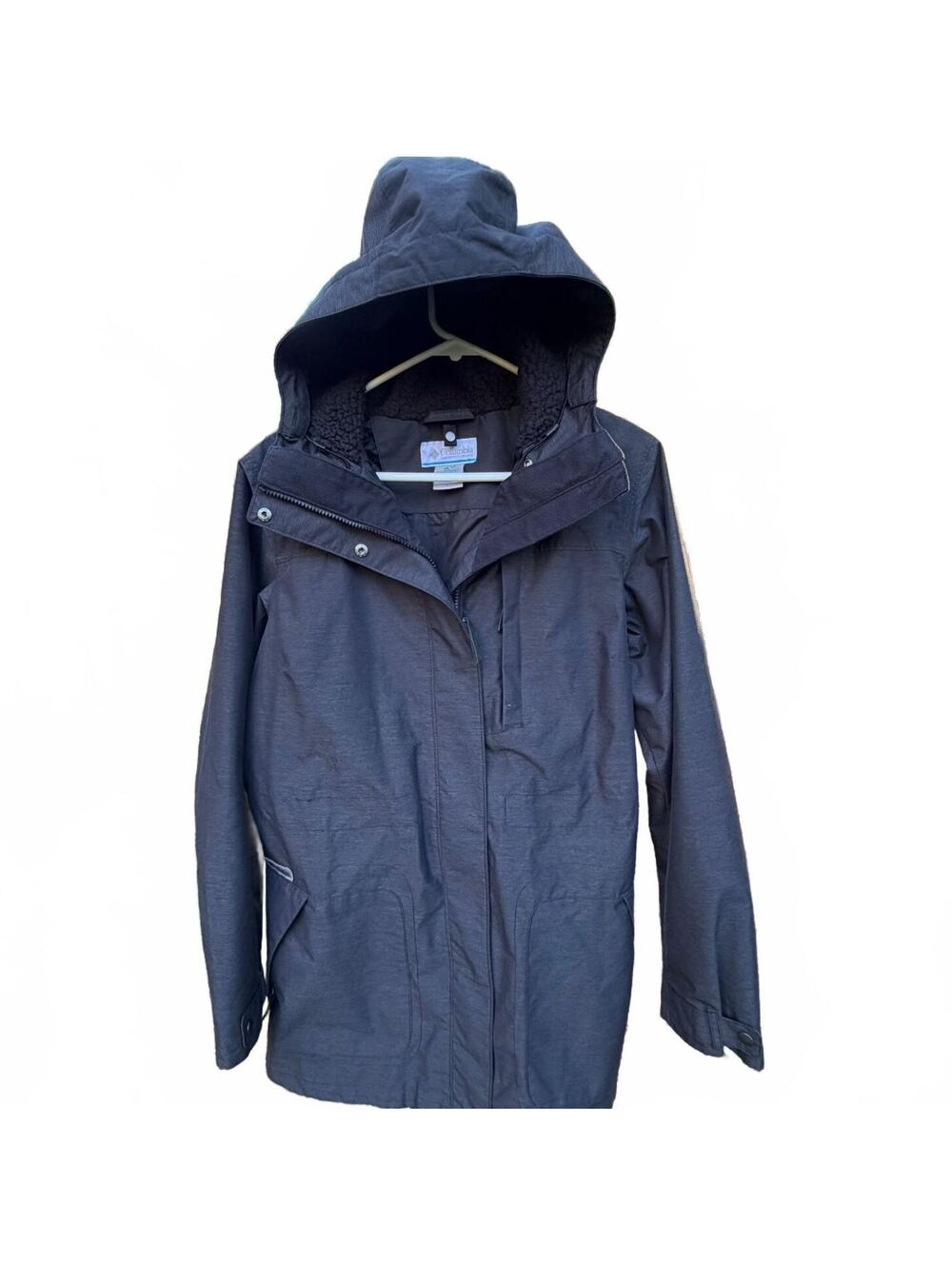 Wmn's Large Columbia Sportswear Interchange Charcoal Hooded Jacket